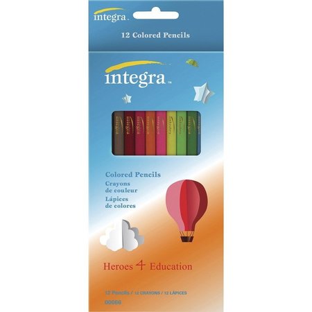 INTEGRA Colored Pencils, Pre-Sharpened, 12/PK, Assorted PK ITA00066